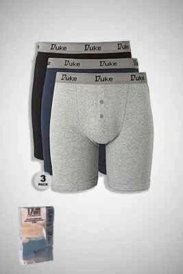 Duke London Mens Pack Of Three Men Cotton Boxer Short (DRIVER)