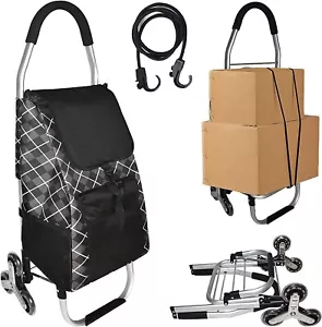 Shopping Trolley with Removable Bag and Stair Climbing 6 Wheels Lightweight - Picture 1 of 34