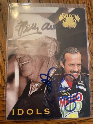 Bobby Allison Kyle Petty Signed 1995 Select Idols Card NASCAR - Image 1 of 2