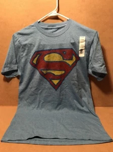 Mens Vintage Superman T-Shirt Small 34-36 Light Blue TM & DC Comics - Picture 1 of 4