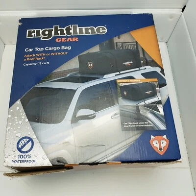 Rightline Gear Car Top Cargo Bag 15 cu ft 100W20 Black In Box 14"L x 34"W x 17"H - Image 1 of 4