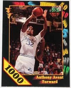 1991-92 WILD CARD 1000 STRIPE #6 ANTHONY AVENT SETON HALL RC ROOKIE CARD - Picture 1 of 2
