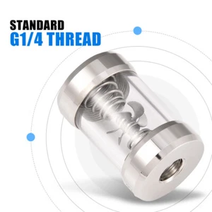 G1/4 Threaded Computer Water Cooling System Flow Meter Indicator Metal Replaceme - Afbeelding 1 van 7