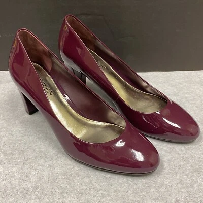 Zapatos de salón Ralph Lauren charol Hala Claret granate borgoña para mujer 7,5B Foto 1 de 4