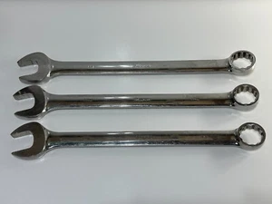 Snap On Tools USA 3pc 12-Point SAE Combination Wrench Set, 1-3/8" 1-7/16" 1-1/2" - Picture 1 of 15