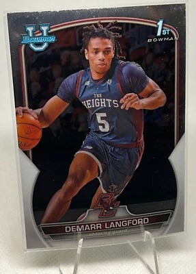 22-23 Topps Bowman U Chrome Demarr Langford 1st Bowman Rookie card RC #53 - Image 1 of 2