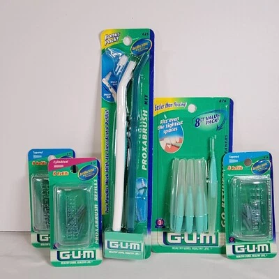 GUM Proxabrush Kit 2 Asas Paquete de Bonificación, Más Lote de Recarga, Limpiador GO-Between Foto 1 de 4