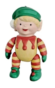 Porzellan Gelenk Elfe Avon Santa and Friends 1980er Weihnachtsschmuck 3,5" - Bild 1 von 5