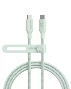 Anker USB-C Kabel 240W 1.8M Typ-C Bio-Nylon Schnellladekabel mit MacBook Grün - Bild 1 von 6