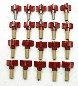 Qty 20 Nuevo 3/8-16 perno rojo de tres alas para uso en tienda o torno de freno AMMCO - Imagen 1 de 3