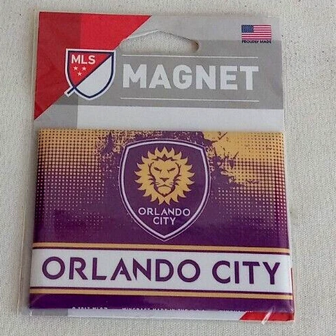 ORLANDO CITY Soccer, Lions Magnet, 3.75" X 2.5" NEW- Good Gift! Collectible Cover