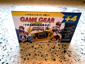 Sega Game Gear Micro Yellow Plus4 Portable Game 4 Soft Incled Final Conflict etc - Picture 1 of 7