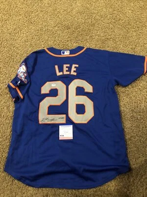 NEW YORK METS- KHALIL LEE SIGNED AUTOGRAPH JERSEY PSA DNA COA LGM - Image 1 of 4