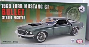 Acme 1:18 scale 1969 ford Mustang GT Bullet Street fighter metallic green - Picture 1 of 4