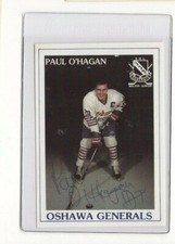 PAUL O'HAGAN SIGNED OHL OSHAWA GENERALS PLAY ROOKIE HOCKEY CARD #20 AUTOGRAPH