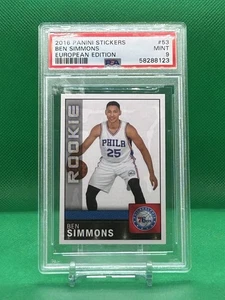 PSA 9 MINT 2016Panini Album Stickers Edizione Europea Ben Simmons #53 T RC POP20 - Foto 1 di 2