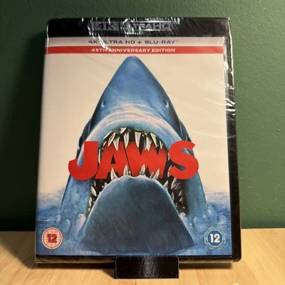 Jaws (1975) [4K UHD Blu-ray, 45th Anniversary UK Import, No Slipcover, Sealed] - Image 1 of 4