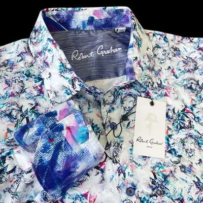 Robert Graham Welker Vibrant Print Long Sleeve Shirt Size XL $198 - Image 1 of 4