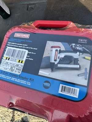 "Kit de grapadora corona Sears Craftsman Nos 1/2"" 18170 W estuche grapas tapicería" Foto 1 de 4