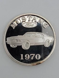 Ford Mustang 1970, 35 aniversario, redondo de plata .999, 1 oz FF12,18 - Imagen 1 de 4