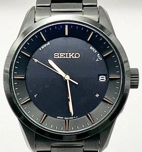 SEIKO 7B24-OBP0 Radio Solar Black Used Watch - Picture 1 of 7