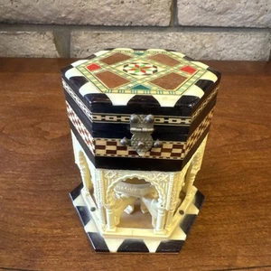 Vintage Jewelry Trinket Box Court of Lions Fountain Spanish Alambra Spain  - Picture 1 of 17