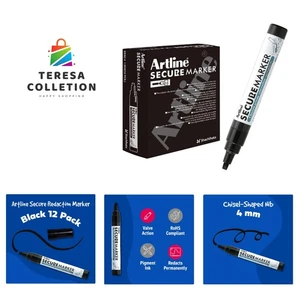 Privacy Blackout Schwärzungsstift 2er Pack - Ideal für die sichere Handhabung von Dokumenten - Bild 1 von 9