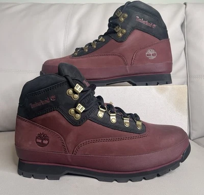 Timberland бордовый нубук Euro туристический средний водонепроницаемый ботинки мужской размер 10 - Изображение 1 из 4