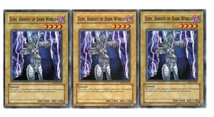 Yugioh - 3X Zure, Caballero del Mundo Oscuro - Común - Ilimitado - EEN-EN001 - CASI NUEVO - Imagen 1 de 1