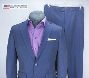 MOSS 1851 Tailored Fit Blue Suit 2 Piece Size Jacket UK 38 EUR 48R, Pants W 32 - Picture 1 of 24