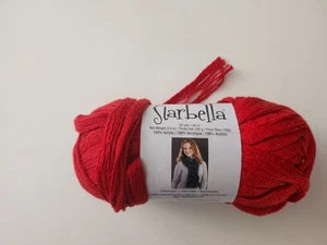 Starbella Premier Yarns Red 100% Acrylic Extra Wide Ribbon Yarn For Scarves & Cr - Picture 1 of 7