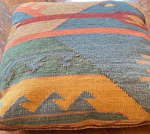 Kilim Front & Cow Hide Back - Almohada personalizada decoradora de gama alta GA002 - Imagen 1 de 6