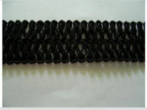 DESIGNER TRIMMING BELGIAN SILKY BLACK BAND BRAID 5.5yds - Bild 1 von 1