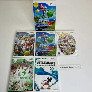 LOT 5 Set Nintendo Wii SUPER MARIO Galaxy 2 WARIO Smash Bros MICKEY JAPAN Ver. - Picture 1 of 16