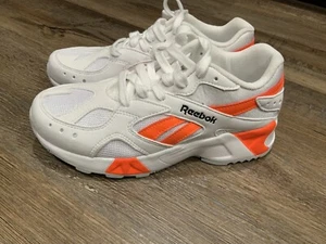 New Reebok AZTREK WHITE / ORANGE CN7472 US  TAKSE Mens Sz 5 / Women's Sz 6.5 - Picture 1 of 7
