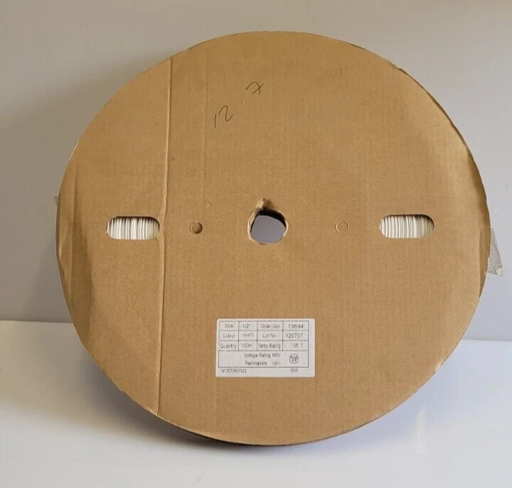 MULTICOMP PRO 13694 Heat Shrink Tubing, 2:1, 0.5 ", 12.7mm, White , 100m - Image 1 of 4