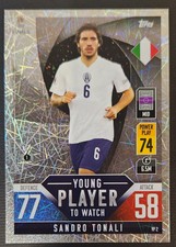 Topps Match Attax 101 Road To UEFA Nations Finals Sandro Tonali Italy 🇮🇹 Foil