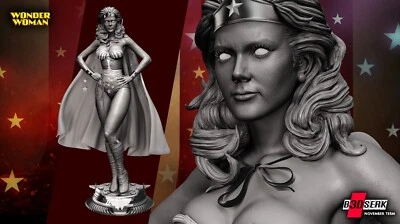 WONDER WOMAN Linda Carter Statue DC Justice League Resin Model Kit B3DSERK - Image 1 of 4
