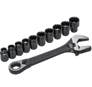 CRESCENT CPTAW8 PASS-THRU ADJUSTABLE WRENCH SET 11PCE 8" 3 IN 1 NEW NEXT DAY - Picture 1 of 1