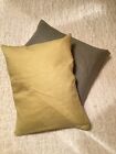 TOAST linen cushions, John Lewis cushion pads, Grey & yellow.