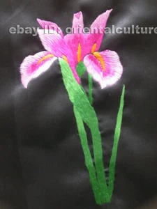 Chinese 100% hand embroidered silk suzhou embroidery art:flower 8" - Picture 1 of 2