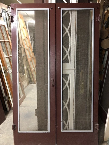 Screen Doors 1920’s French Door Screens  79“ X 47 3/4” Total Open Cover