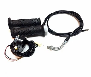 49CC 2 STROKE CAT EYE POCKET BIKE THROTTLE ASSEMBLY CABLE GRIPS KILL SWITCH  - Picture 1 of 4