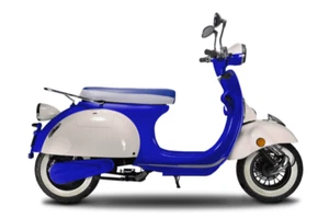 Kito 2000 Elektroroller | weiss/blau | 47km Reichweite | Topcase NEU - Bild 1 von 1