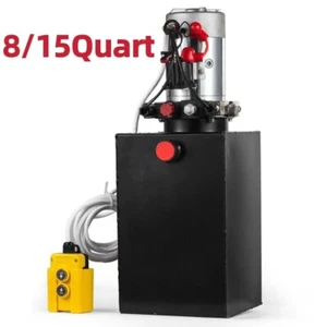 8/15/20 Double Acting Hydraulic Pump 12V Dump Trailer Control Kit Power Unit - Picture 1 of 67