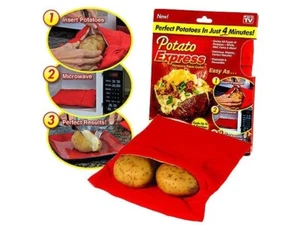 SACCHETTO PER COTTURA PATATE IN 4 MINUTI SACCO CUOCI AL FORNO A MICROONDE CUCINA - Foto 1 di 3