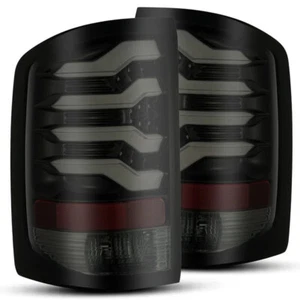 AlphaRex PRO LED Tail Lights Jet Black For 2014-18 GMC Sierra 1500 2500HD 3500HD - Picture 1 of 8