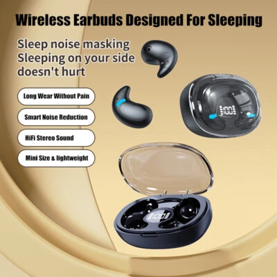 Wireless Bluetooth Earbuds Invisible Sleep Earphones Noise Cancelling Headphones - Image 1 of 4