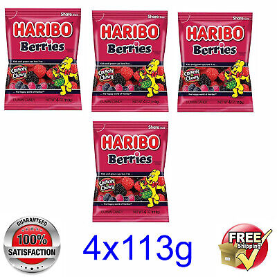 4x Haribo @ Berries Crunchy & Chewy Gummy Candy @  4x 113g - Best Deal • 13.49€