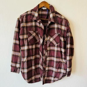 Maurice’s | Plaid Button Down flanella bottoni grandi oversize - Foto 1 di 3